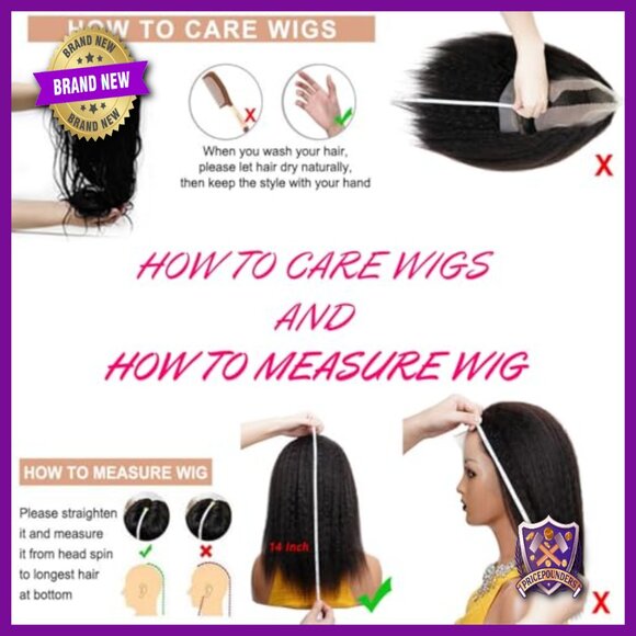 13x6 HD Lace Front Wig 180% Density Human Hair Glueless Pre Plucked main image 6